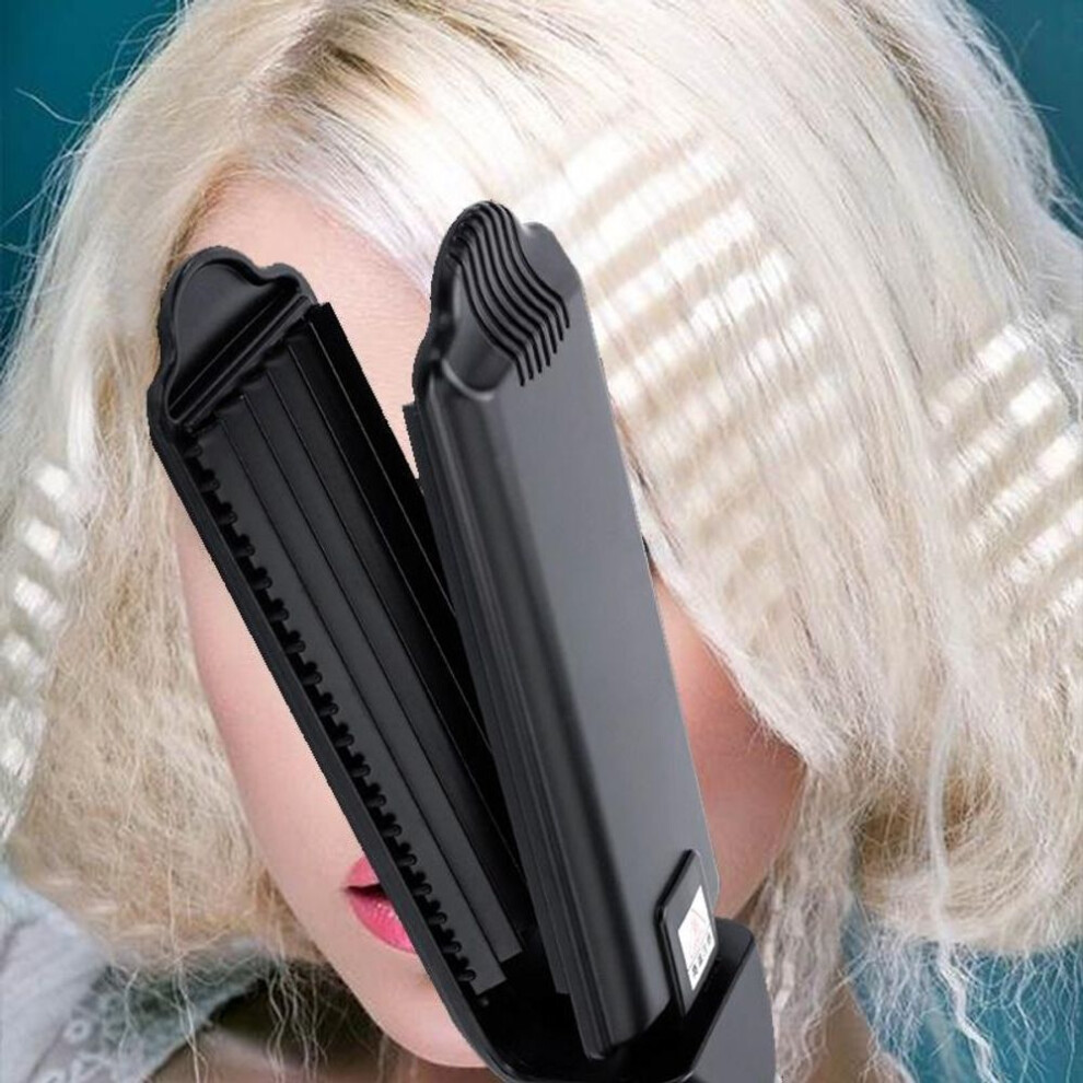 (as the picture, US) Wave Hair Curlers 1.75\inch Corrugated Curling Irons Beauty Salon Hair Crimper Iron Crimping Styles