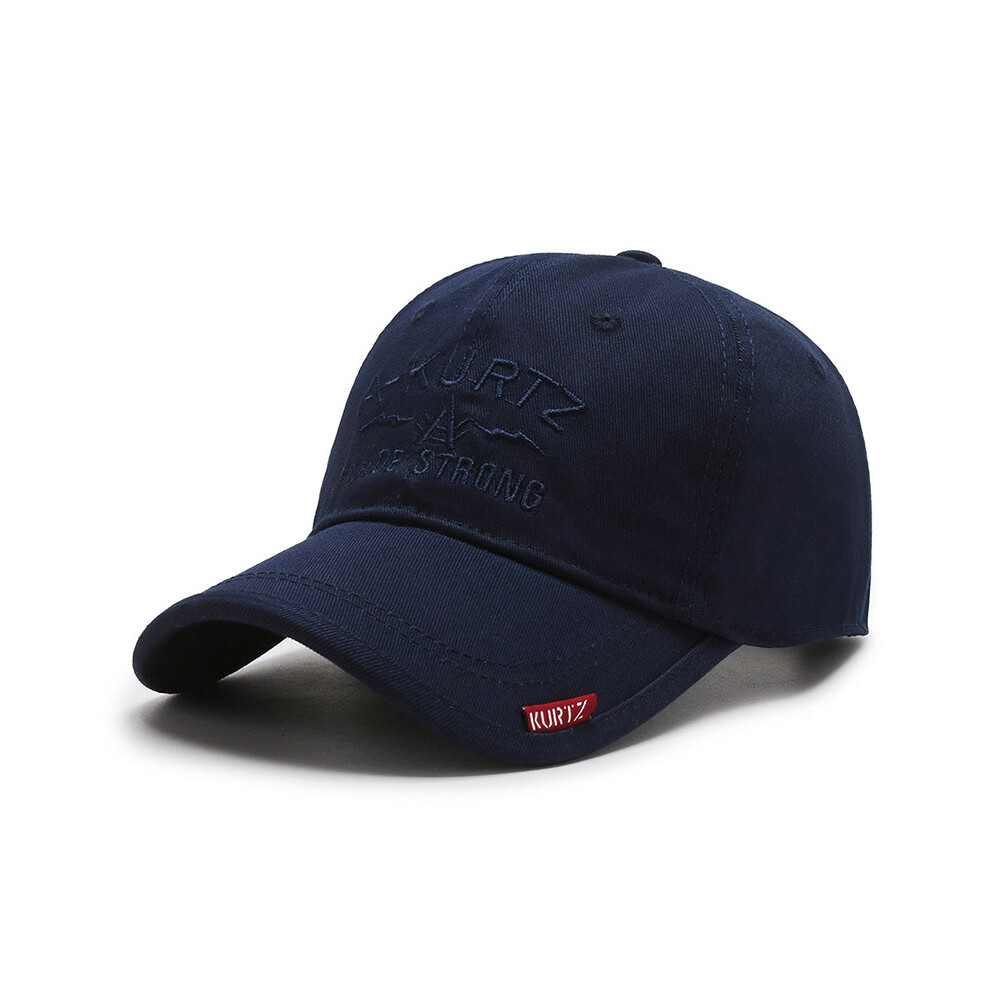 (Blue) Akurtz Letter Embroidery Baseball Cap Outdoor Sun Protection Hat Breathable