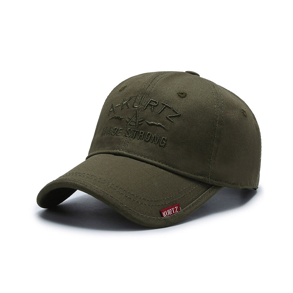 (Green) Akurtz Letter Embroidery Baseball Cap Outdoor Sun Protection Hat Breathable