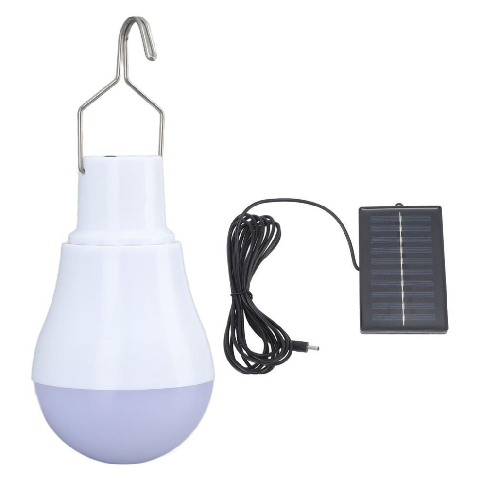 Solar Light Bulb Solar Panel LED Bulb ABS White Light 500mAh Battery Hook Design Solar Light for