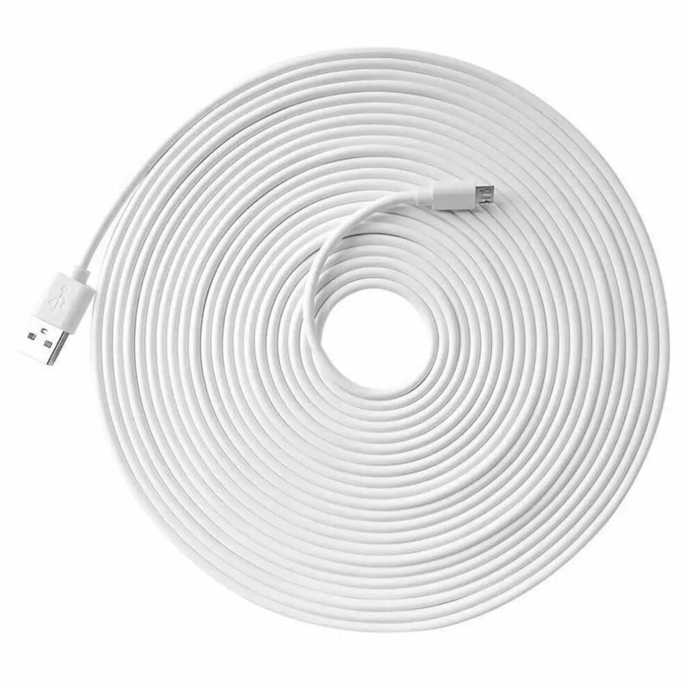 (as the picture, 1M) 1m/5m/10m/14m Extra Long Micro Usb Charging Cable For K3 Thermometer / Xiaomi / Mijia / Ip Web Camera Power Bank Charger Cord