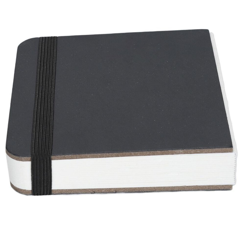 (black) 30 Sheet Watercolor Sketchbook Fine Grain Portable Pocket Watercolor Painting Paper 10 X 10cm Black