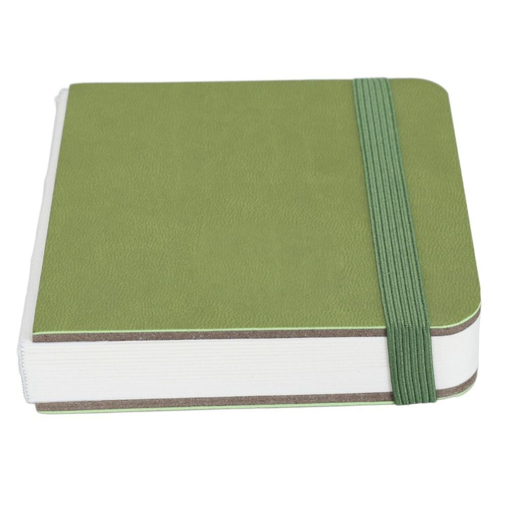(green) 30 Sheet Watercolor Sketchbook Fine Grain Portable Pocket Watercolor Painting Paper 10 X 10cm Black