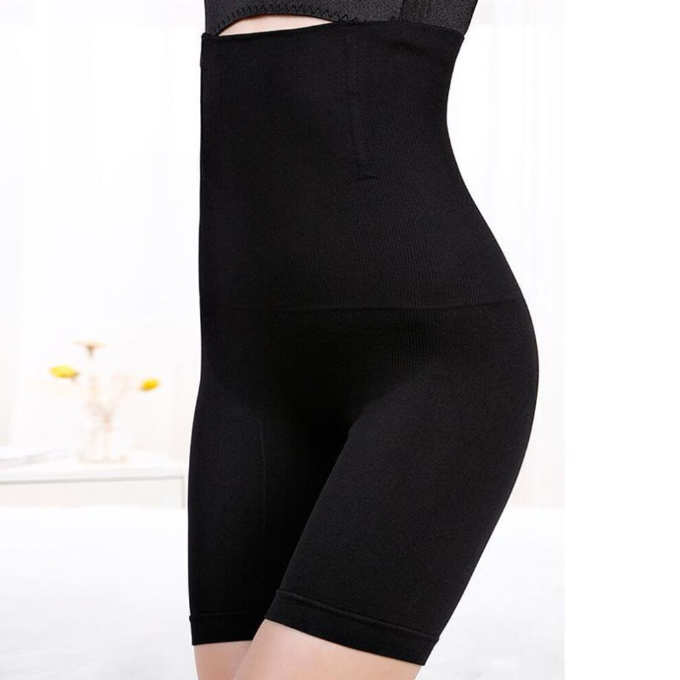 (black, 6XL) High-waisted Postpartum Belly & Hip Shaping Safety Boxers