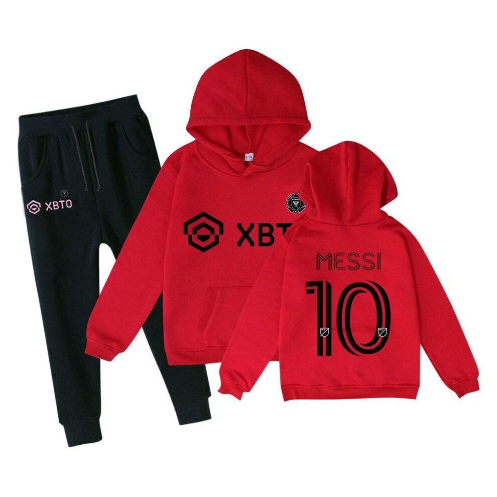 (red, 160) Hoodies For Boys And Girls Print Long Sleeve And Pants 2 Piece Outfits Cute Sweatshirt Teen Girls Anime Tops 3-14Y Kids Hoodies Set