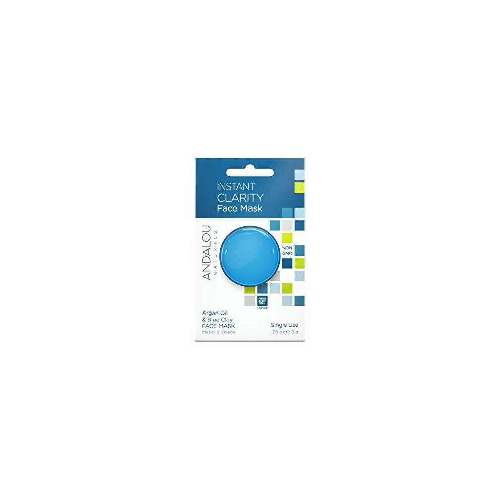 Andalou Naturals Blue Instant Clarity Argan Oil & Clay Mask Pod 0.28 Ounce