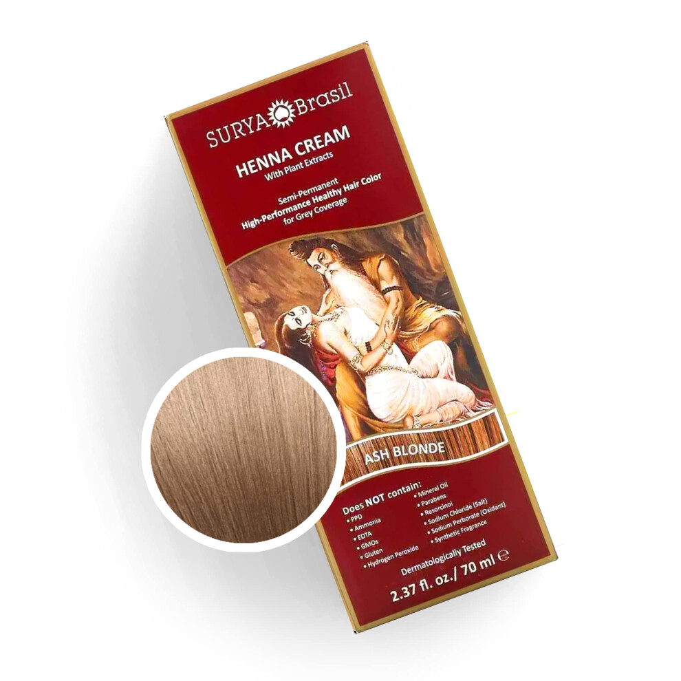 Surya Br Sil Cream,Brown Surya Brasil Products Brown Henna Cream Ash Blonde 2.37 Fluid Ounce