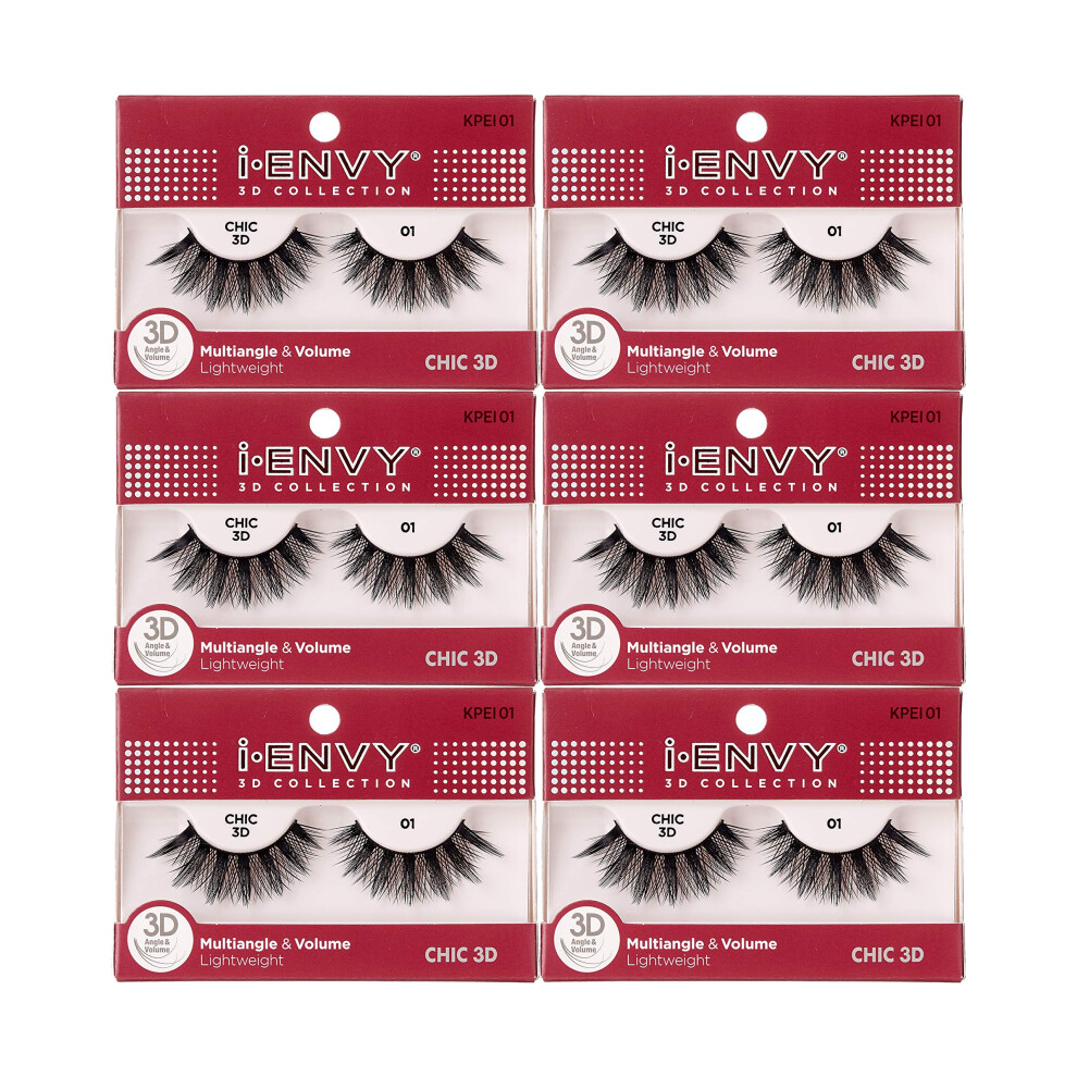 Suudella I-Envy 6 Pairs False Eyelashes 3D Glam Collection Multi-Angle & Volume Lashes