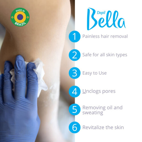 Depil Bella Dolomite Powder per pre e post ceretta | Corpo e viso | 800 g 2