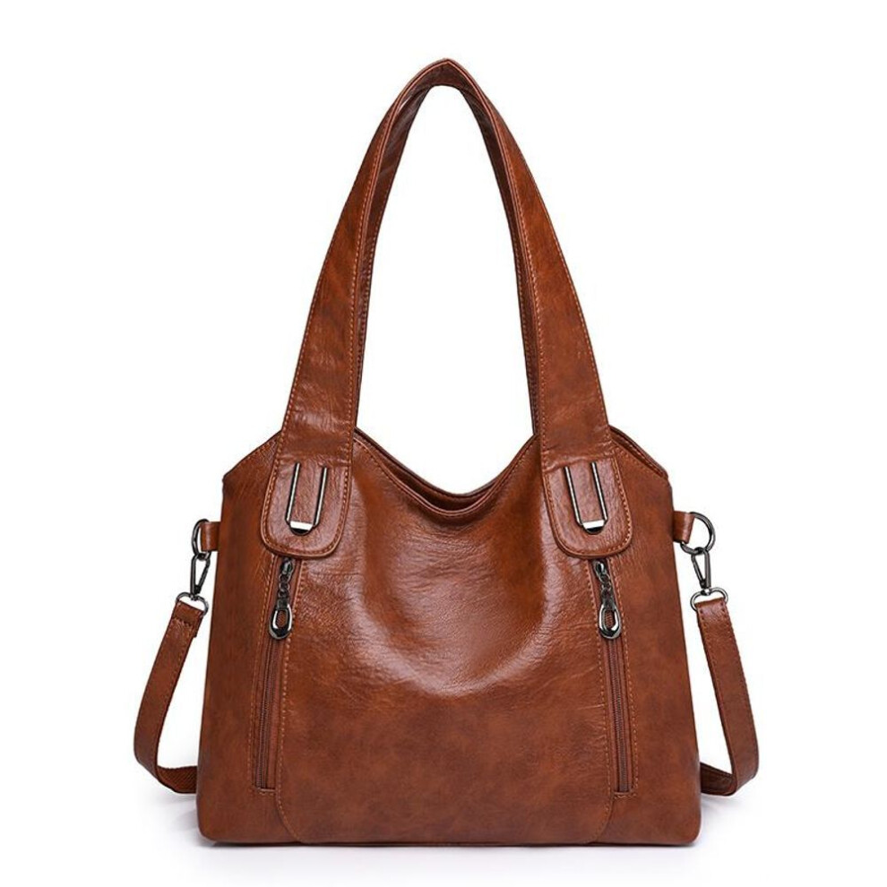 (brown) High Quality Leather Luxury Handbags Women Bags Designer Multifunction Shoulder Bags For Women Travel Crossbody Bag