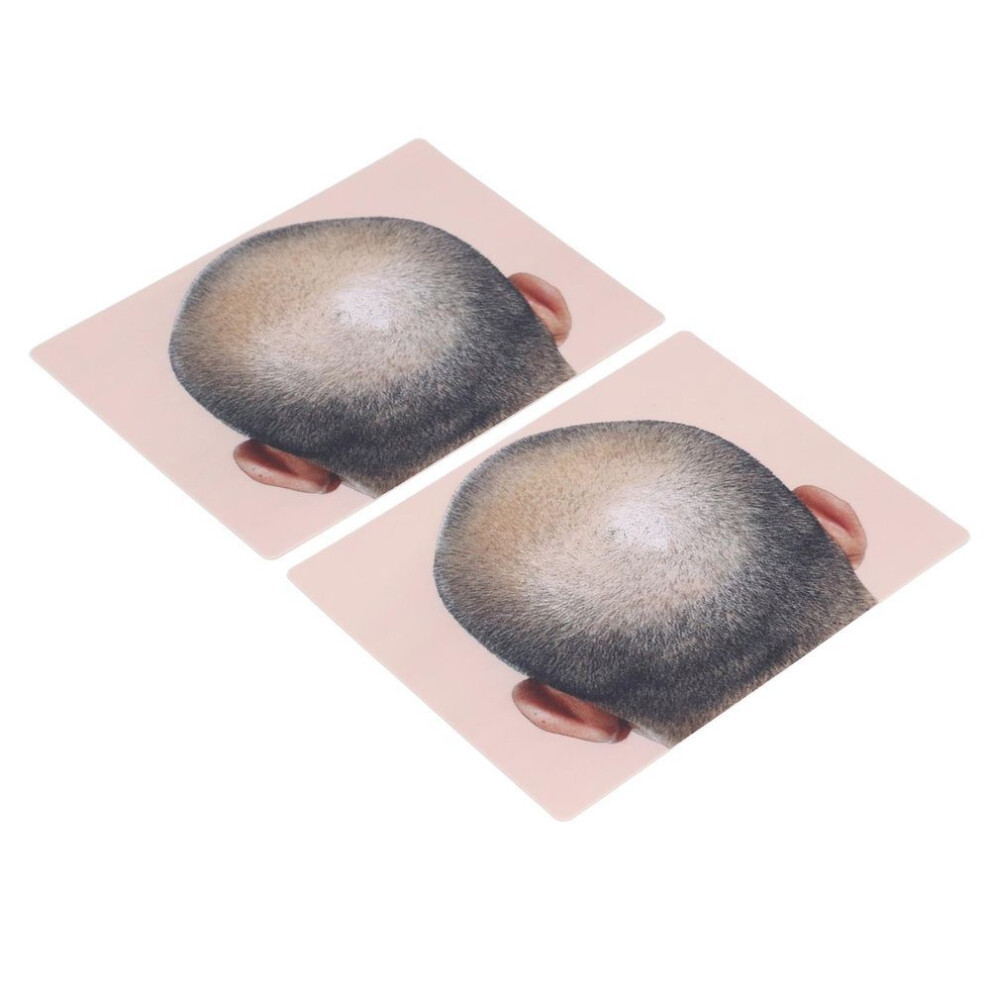 Man Bald Micropigmentattion Practice Skin Silicone Hairline Microblading Practice Pads for Scalp