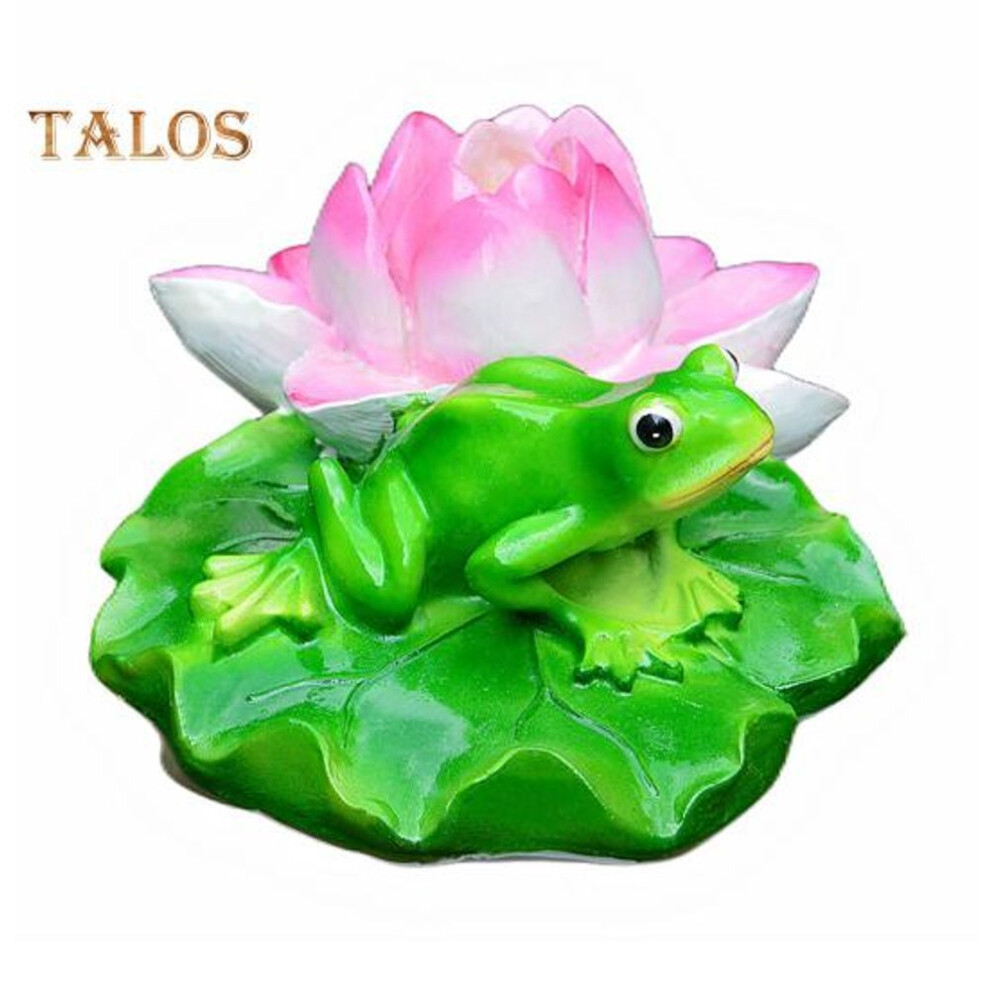 (as the picture, G) Floating Frog Statue Resin Cartoon Relaxing Frog Ornament Pond Floating Frog Figurine For Aquarium Garden Pool Water Feature Decor