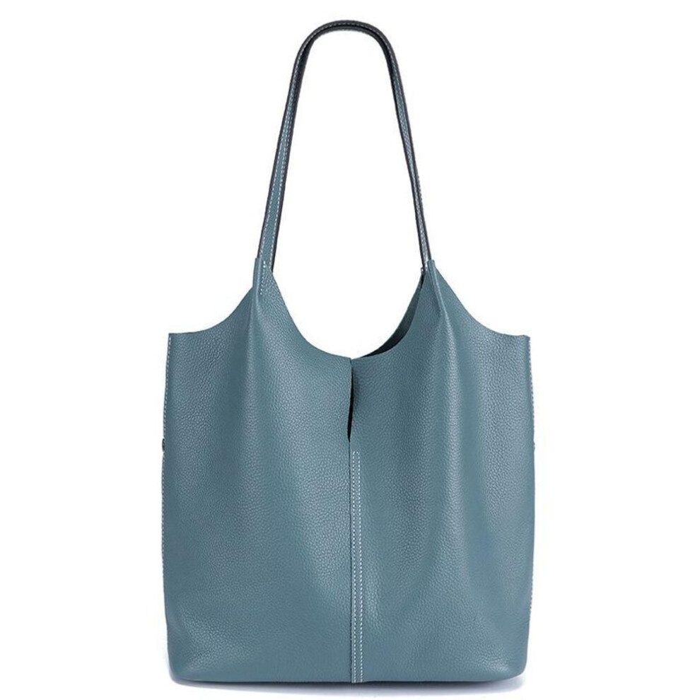 (blue) Tote Bag Large Capacity Women's All-in-one Shoulder Bag Advanced Sense Commuter Fashion Bucket Bag