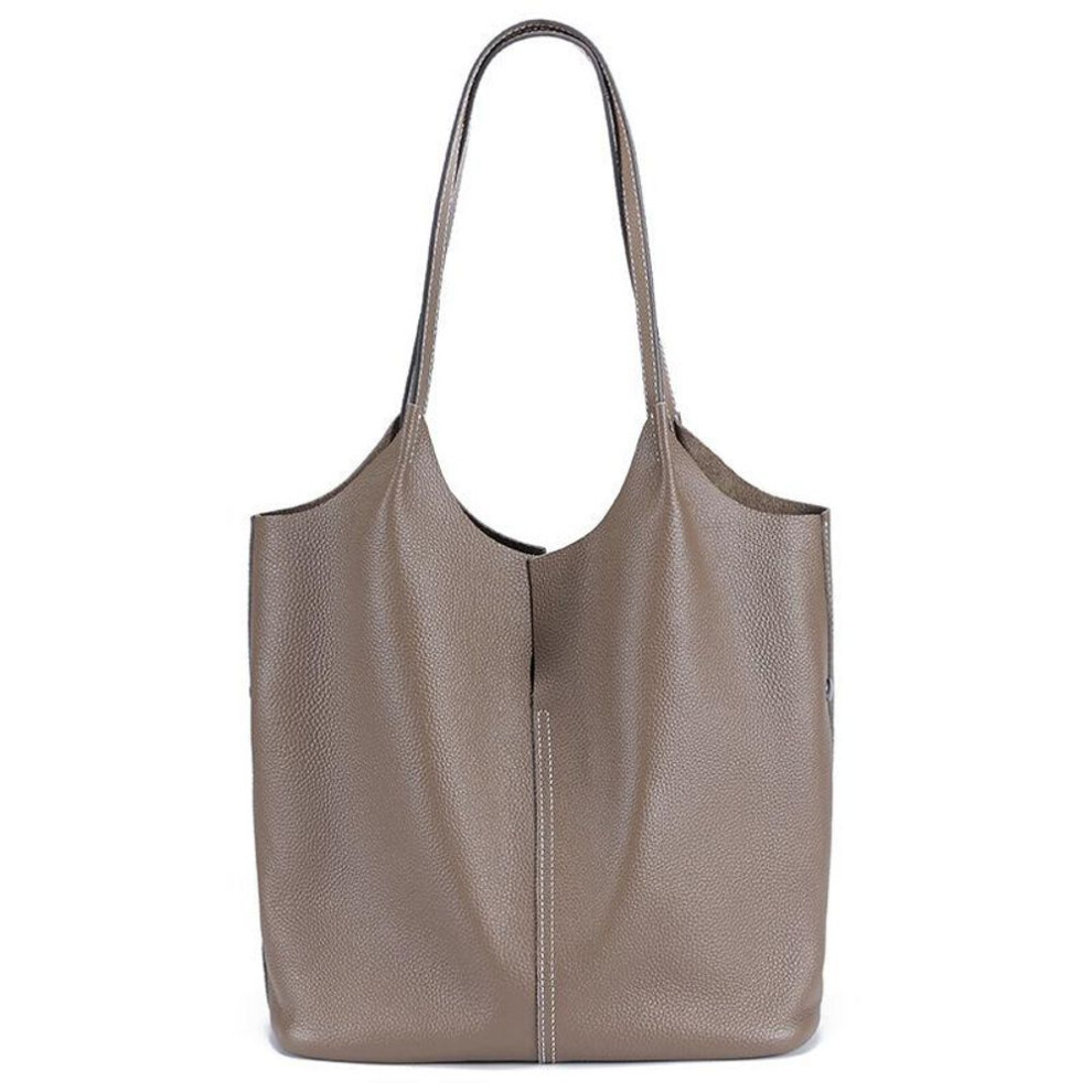 (grey) Tote Bag Large Capacity Women's All-in-one Shoulder Bag Advanced Sense Commuter Fashion Bucket Bag