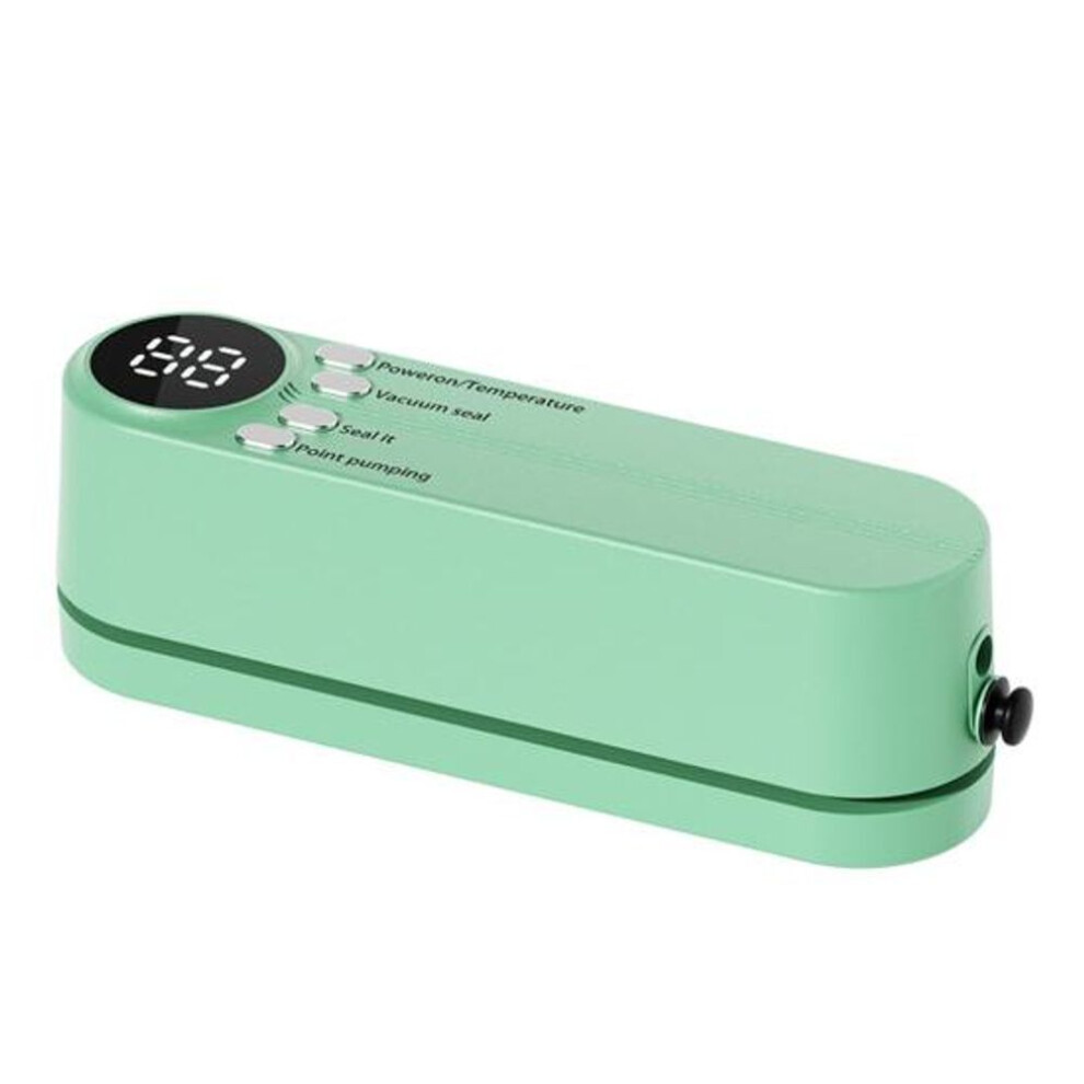 (green, A) Mini Vacuum Sealer For Food Cordless Rechargeable Sealer Digital Display Food Preservation Vacuum Sealer Heat Sealer For Chip Bags
