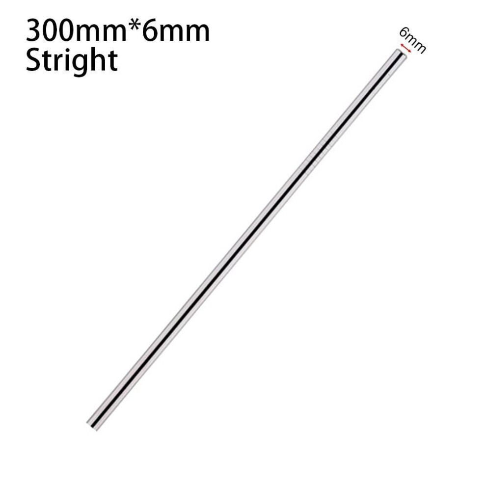 (6x300mm stright) 1pcs Silver Stainless Steel Straws Drinking Replacement Straw For Stanley 30oz 40oz Tyeso Cup
