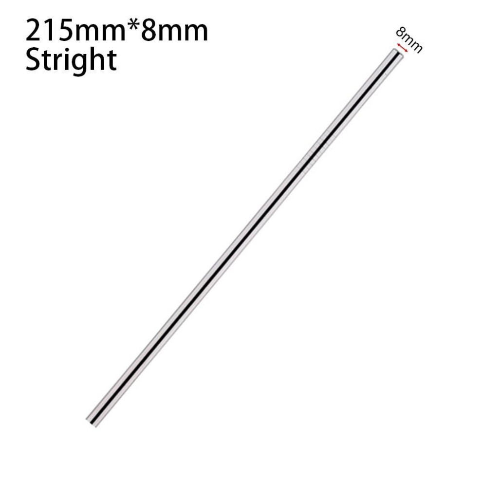 (8x215mm stright) 1pcs Silver Stainless Steel Straws Drinking Replacement Straw For Stanley 30oz 40oz Tyeso Cup