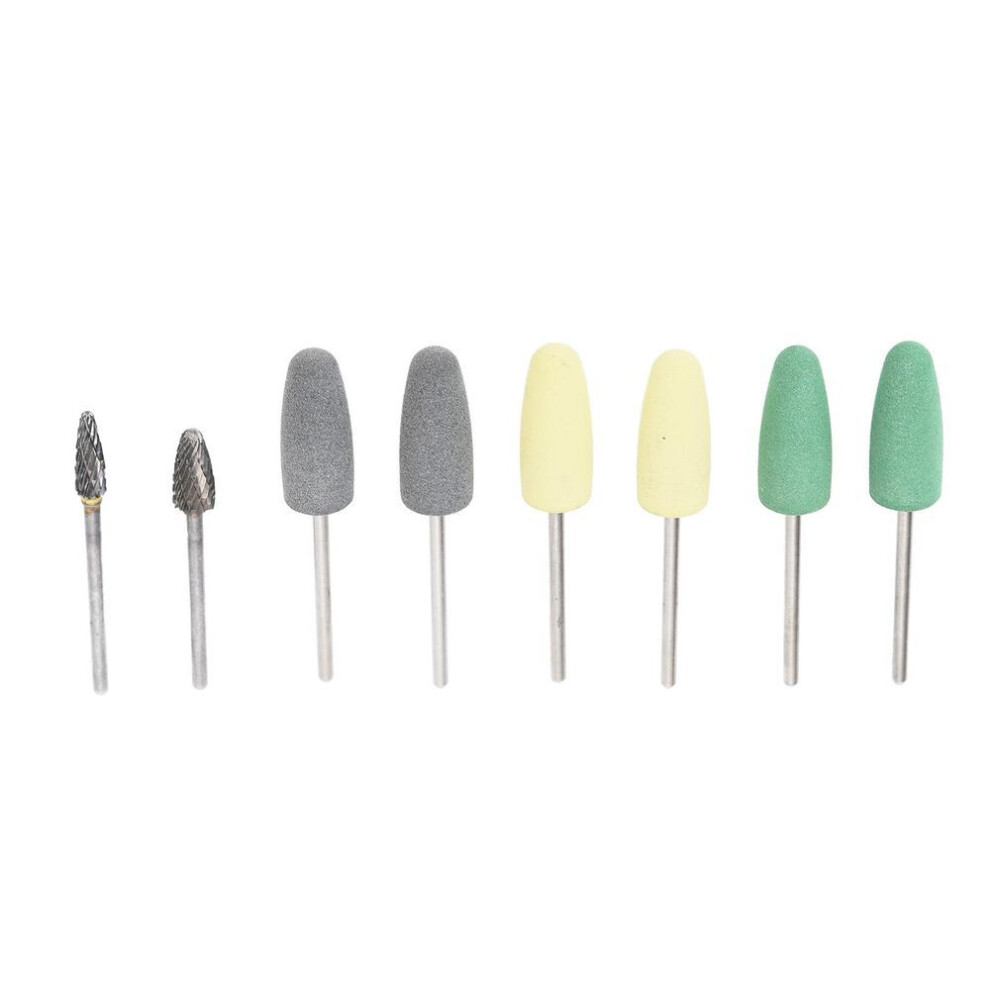 8pcs Light Cured Resin Teeth Polishing Bur Set Dental Polishing Drill Bit Replacement Accessory