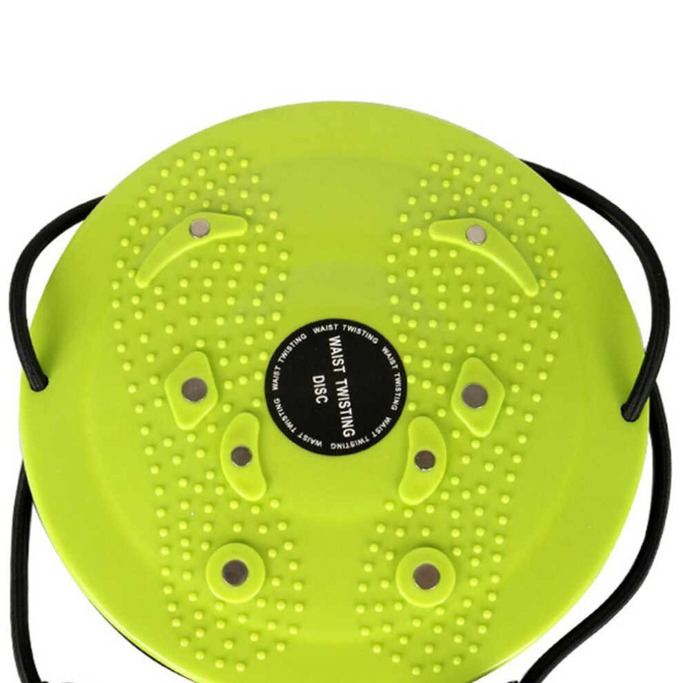 (green) Waist Twisting Disc Magnet Foot Massage Slimming Large Area Granular Protrusions Pedal Waist