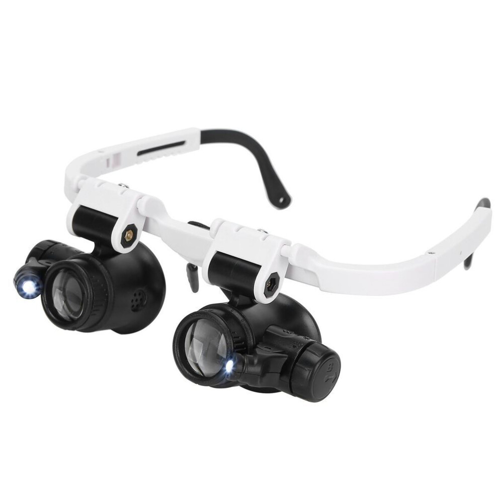Glasses Magnifier Head Wearing Magnifying Glass With Led Light For Reading Repairing