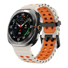 (Silver-Orange) 47mm Marine Band Replacement Watch Bands New Sport Strap for Samsung Galaxy Watch Ultra Men Women