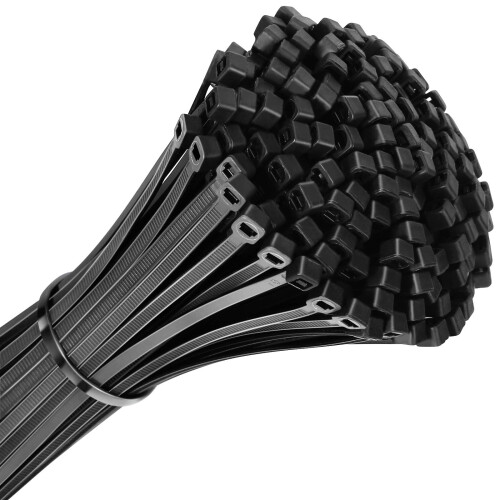 200pcs Laços de Fecho 8 Polegadas Pretos, Laços Industriais de Nylon para Oficina