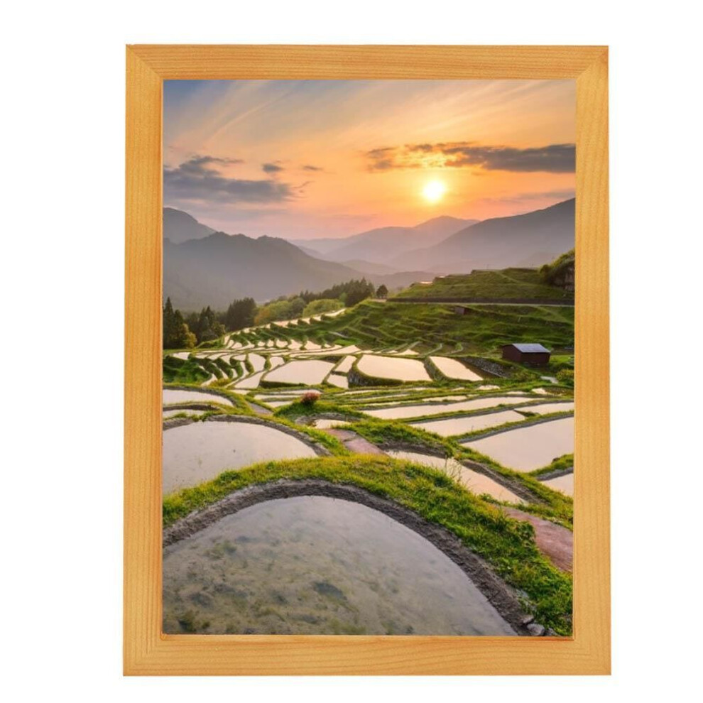 A3 Wooden Photo Frame Picture Frame Poster Frame Home Table Decoration Ornaments (Wood Color)