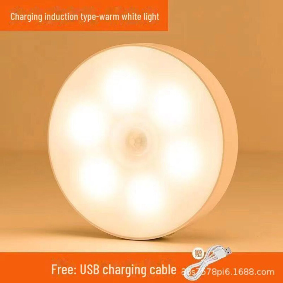 (as the picture, Automatic approaching light, Diameter 8.6 cm) Compact Magnetic Bedside Night Light – Eye-friendly, Rechargeable, Energy-saving, Ideal For Students And Readers