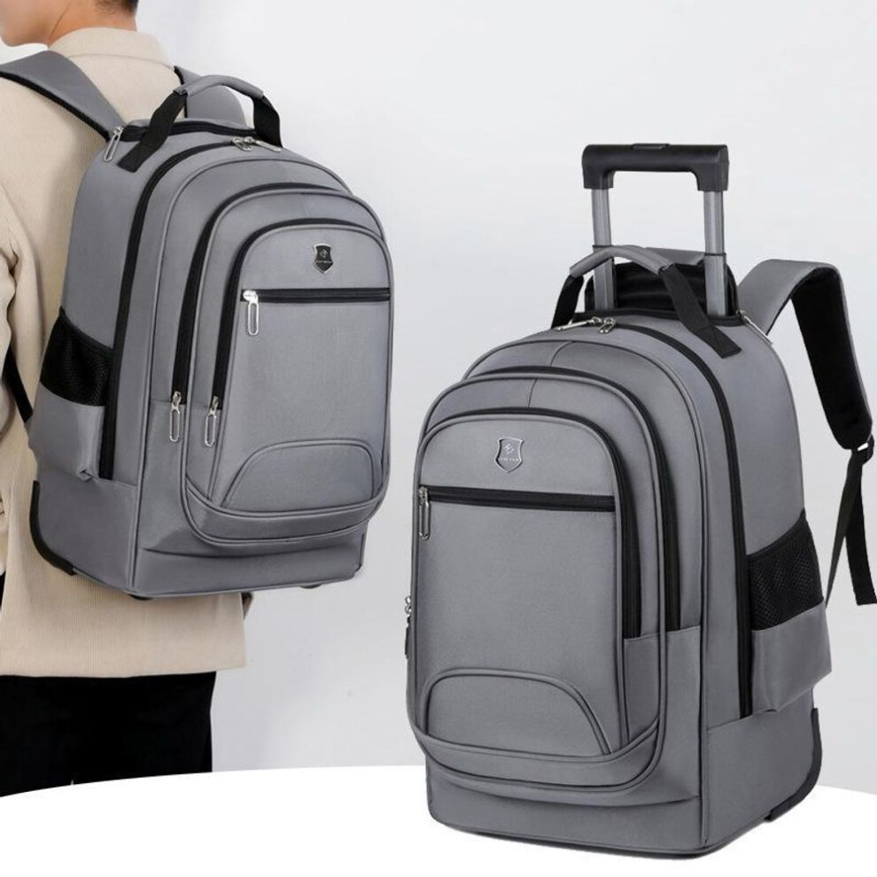 (grey, One Size) Men's Business Laptop Bag With Logo: Versatile Travel Backpack For Students And Professionals