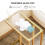 Homcom HOMCOM C-Shaped Side Table, End Table with Tempered Glass Tabletop, Gold 4