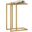 Homcom HOMCOM C-Shaped Side Table, End Table with Tempered Glass Tabletop, Gold 2