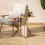 Homcom HOMCOM C-Shaped Side Table, End Table with Tempered Glass Tabletop, Gold 8