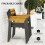 Outsunny Outsunny 7 Piece Garden Dining Set with Table and 6 Stackable Chairs, Brown 5