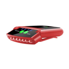 (Red) Mini LED Headlamp Clip On Cap Hat Light Head Torch Fishing Camping Lamp USB Rechargeable Head Lamp Portable Lighting Headlight