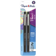 Paper Mate Flair Felt Tip Pens Medium Point 0.7mm Black 2 Count