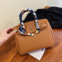 Litchi Pattern Lock Platinum Bag – Vielseitige PU-Schultertasche, elegant, verstellbarer Tragegurt, in mehreren Farben