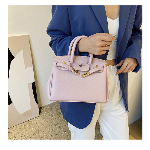 Litchi Pattern Lock Platinum Bag 2