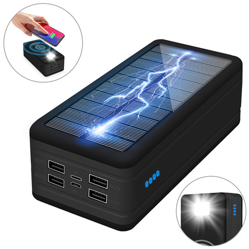 10000mAh Solar Power Charger 4USB External Battery Fast Charging 2