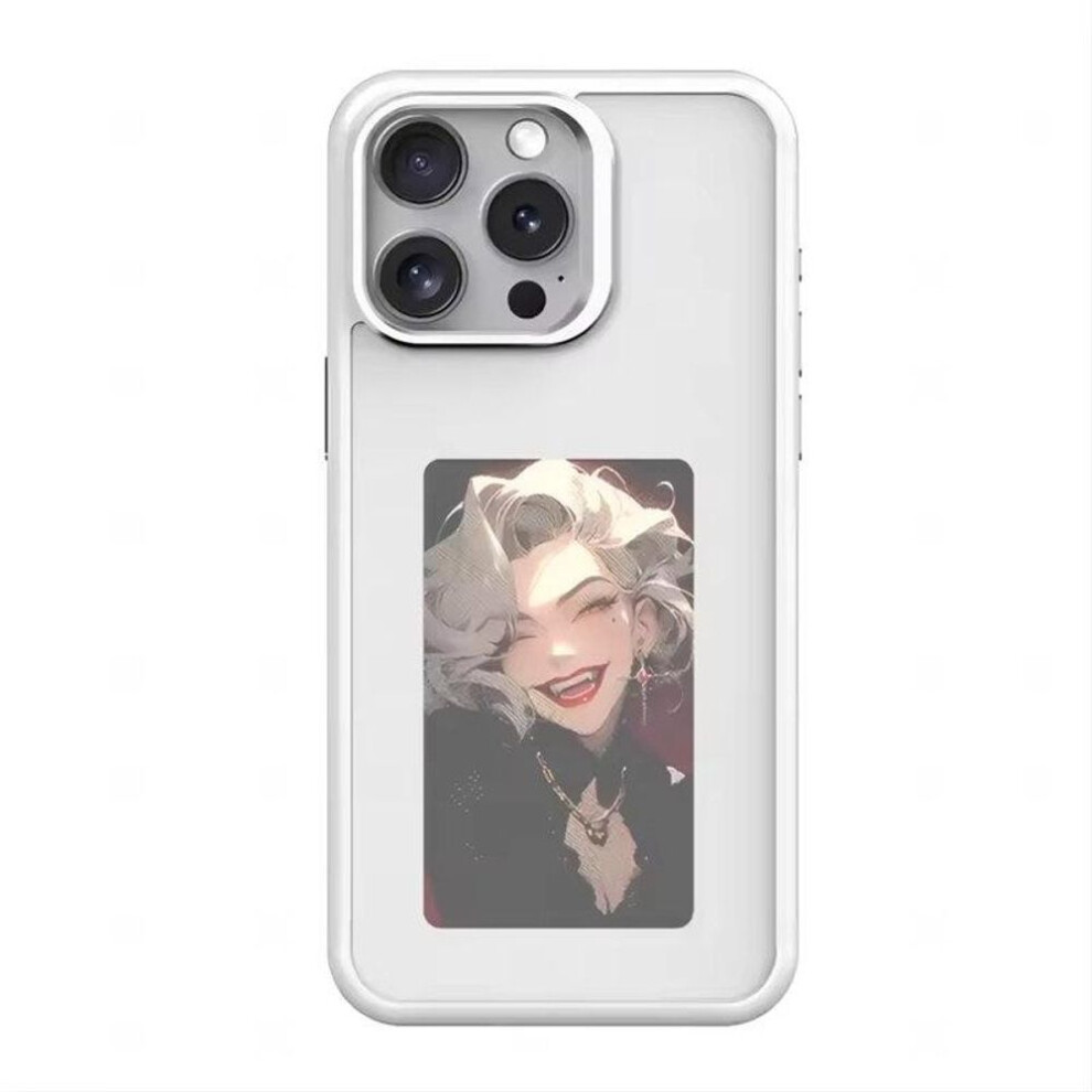 (white, iPhone 16) Diy E-ink Screen Nfc Function Phone Case Four Color Display Wireless Transmission 3.7-inch Screen For Iphone 13 14 15 16 Pro Max