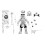 NECA Usagi Chronicles (Black & White) TMNT Samurai Usagi 7" Action Figure 1