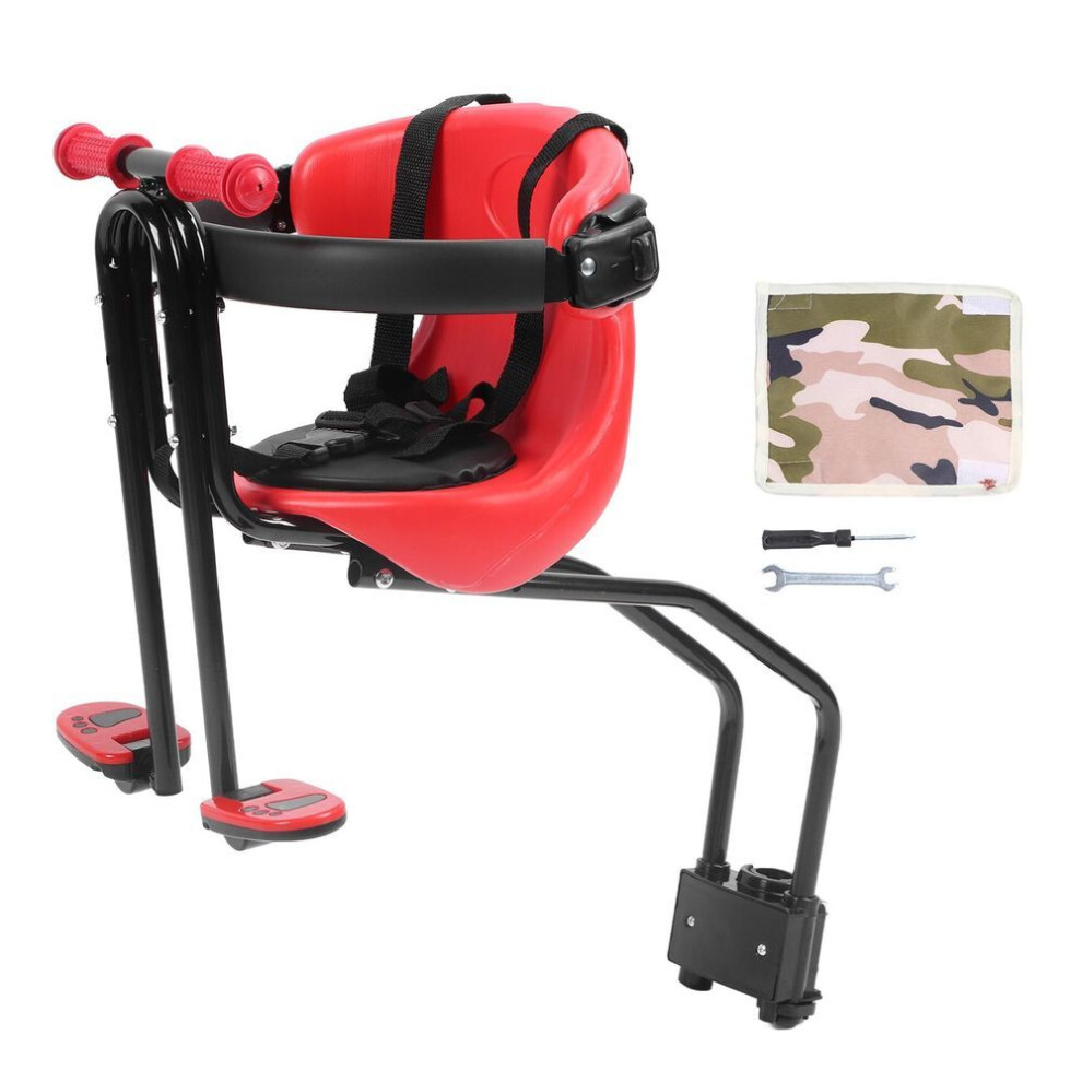 Baby Bike Seat For Adult Bike Safe Adjustable Front Mount Children Bicycle Seat With Armrest Pedals
