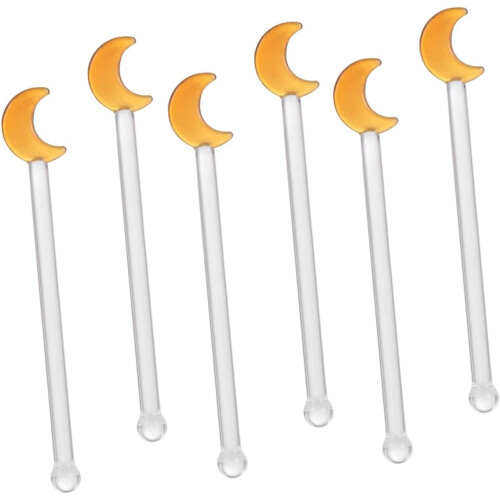 Exquisite Craftsmanship 6 Pack Glass Stirring Sticks Ευέλικτο για ποτά Τσάι και κοκτέιλ