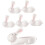 1 Σετ ζωγραφισμένα στο χέρι Rabbit Keramic Chopsticks Rest Cute Decor για επιτραπέζια σκεύη 1