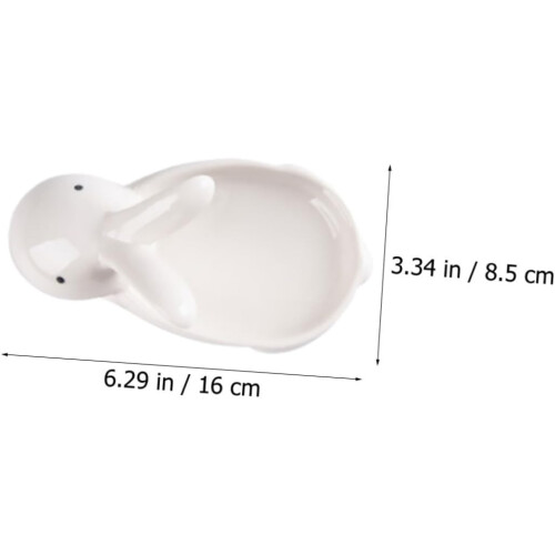 1 Σετ ζωγραφισμένα στο χέρι Rabbit Keramic Chopsticks Rest Cute Decor για επιτραπέζια σκεύη 1