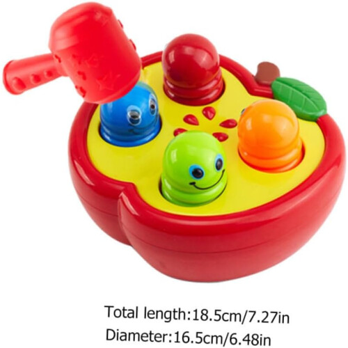 Fun Hammer for Educational Pounding Early Learning Knocking Activity Χρώμα για αγόρια και ετών και άνω 1
