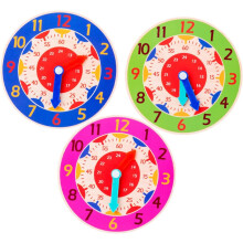 Ξύλινα Γνωστικά Παιχνίδια Ρολόι Αγοριών και Κοριτσιών Προσχολικής Εκπαίδευσης