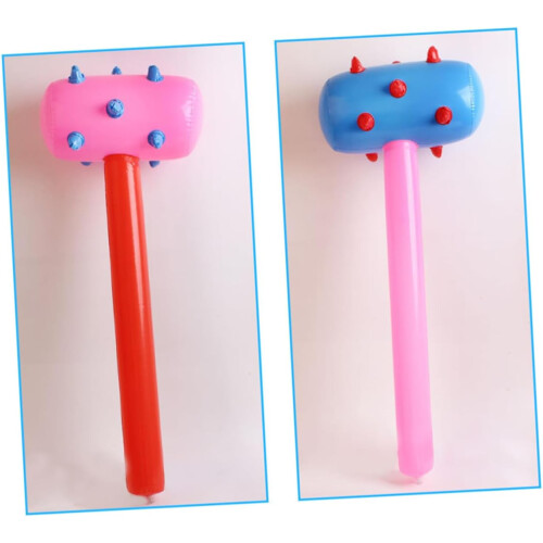 Hammer Toy 2τμχ Πολύχρωμα Pvc Φουσκωτά Σφυριά Διασκεδαστικά Παιχνίδια για Ιδανικό