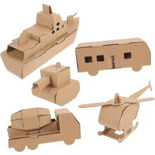 5 τμχ Paper Puzzle Model Paper Puzzles Helicopter Car 3d Model Assembled Toy for Adults Kids