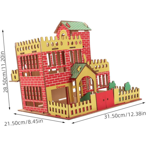 Model House Kit Ξύλινο Παιχνίδι Κατασκευών 3D DIY Puzzle Kit 1