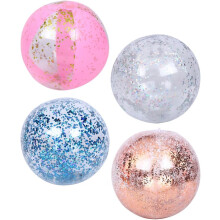 Blow up Outdoor Sports Ball Beach Σετ 4 τμχ Φουσκωτές μπάλες για πάρτι Pump Glitter Balls Beach